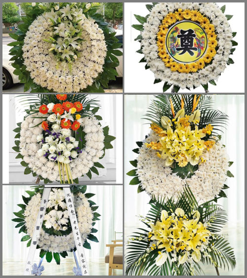 山东青岛胶州市张应镇西青杨杭村花圈速递